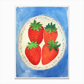 Strawberry Plate Canvas Print