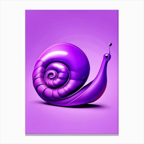 Full Body Snail Purple Pop Art Canvas Print