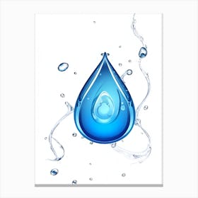 Dreamshaper V7 Water Drop Vector Icon Formed From I And Q Lett 0 Canvas Print