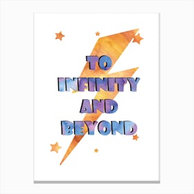 To Infinity And Beyond Thunder Bolt Canvas Print