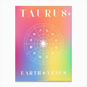 Taurus Horoscope Canvas Print