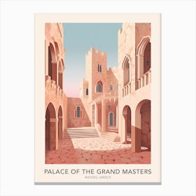 Palace Of The Grand Masters Rhodes Greece 2 Travel Poster Canvas Print