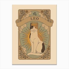 Cats Astrology Leo Canvas Print