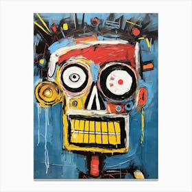Urban Nightmares: Neo-Expressionism with Skulls Canvas Print