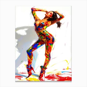 Fashion Model Aesthetic - Painterly Pose Canvas Print