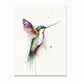 Giant Hummingbird Minimalist Watercolour Canvas Print