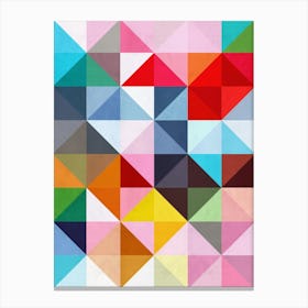 Squares and triangles in harmony 3 Canvas Print