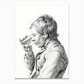 Boy, Drinking From A Glass, Jean Bernard Canvas Print
