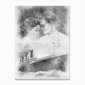 Pencil Art Titanic Canvas Print