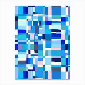 Austin Painted Abstract - Blue Canvas Print