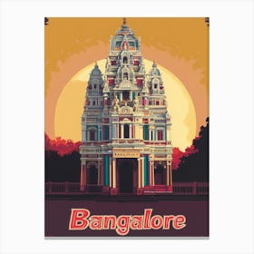 Aihrgdesign A Mid Century Modern Travel Poster For Bangalore Canvas Print