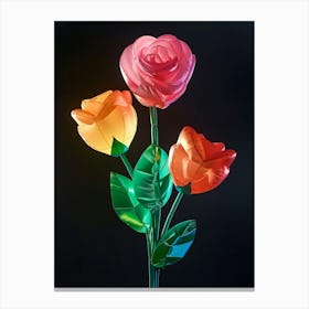 Bright Inflatable Flowers Rose 5 Canvas Print