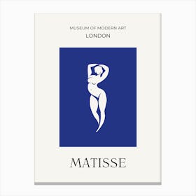 Matisse Woman on Blue 1 Canvas Print