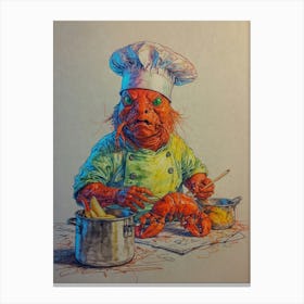 Crab Cooks Canvas Print