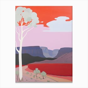 Karoo Desert   South Africa, Contemporary Abstract Illustration 3 Canvas Print