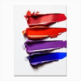 Lipsticks On A White Background 2 Canvas Print