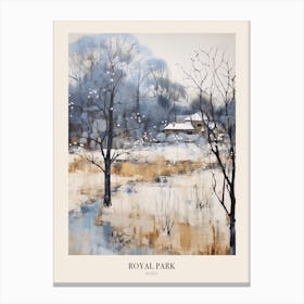 Winter City Park Poster Royal Park Kyoto 3 Canvas Print