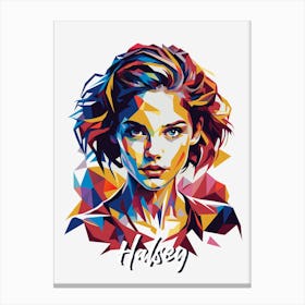 Halsey 02 Portrait Music Icon Style WPAP Pop Art Canvas Print