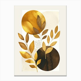 Gold Leaves 9 Canvas Print