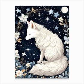 Sweet Dreams White Fox Canvas Print