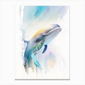 Cuvier S Beaked Whale Storybook Watercolour  (2) Canvas Print