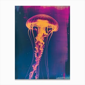 Inverted Jellyfish Polaroid Inspired 3 Canvas Print