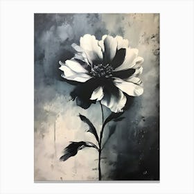 Black And White Flower 2 Canvas Print