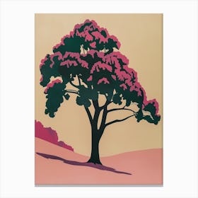 Walnut Tree Colourful Illustration 4 Canvas Print