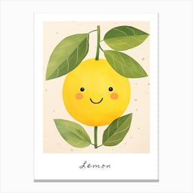 Friendly Kids Lemon 2 Poster Canvas Print