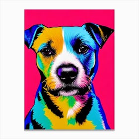 Parson Russell Terrier Andy Warhol Style dog Canvas Print