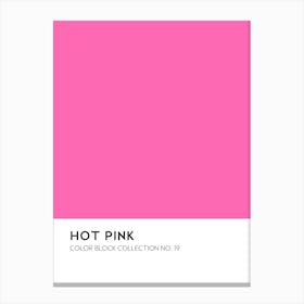 Hot Pink Color Block Collection Wall Canvas Print