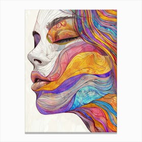 Abstract Of A Woman'S Face 28 Canvas Print