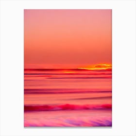 Coolangatta Beach, Australia Pink Beach Canvas Print