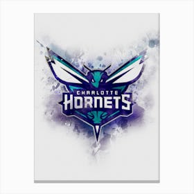 Charlotte Hornets Paint Canvas Print