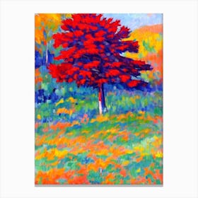 Colorado Blue Spruce tree Abstract Block Colour Canvas Print