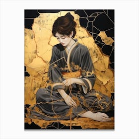 Kintsugi Golden Repair Japanese Style 7 Canvas Print