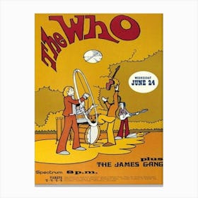 1970 The Who The James Gang Canvas Print