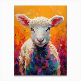 Lamb and orange Canvas Print