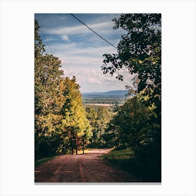 Dirt Road In The Woods Canvas Print