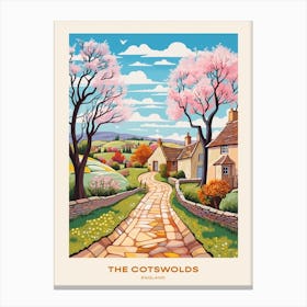 The Cotswolds England 3 Hike Poster Canvas Print