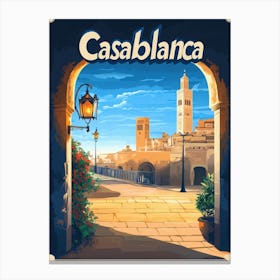 Aihrgdesign A Mid Century Modern Travel Poster For Casablanca Canvas Print