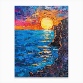 Sunset On The Cliff 1 Canvas Print
