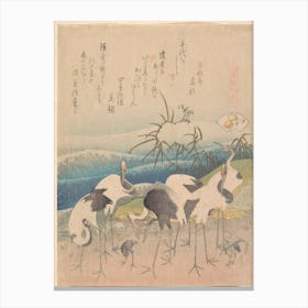 Ashi Clam, From The Series Genroku Kasen Kai Awase, Katsushika Hokusai Canvas Print