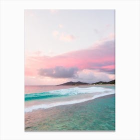 Cane Garden Bay, British Virgin Islands Pink Photography 1 Canvas Print