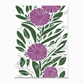 Purple Flowers Canvas Print