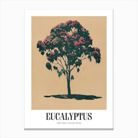 Eucalyptus Tree Colourful Illustration 4 Poster Canvas Print