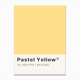 Pastel Yellow Canvas Print