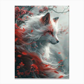 Beautiful Fantasy White Fox 18 Canvas Print