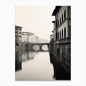Florence, Italy, Black And White Analogue Photograph 2 Canvas Print