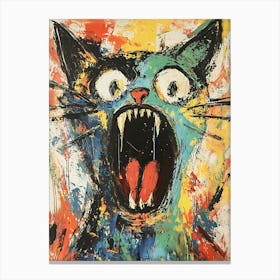 Fantastic Screaming Cat 3 Canvas Print